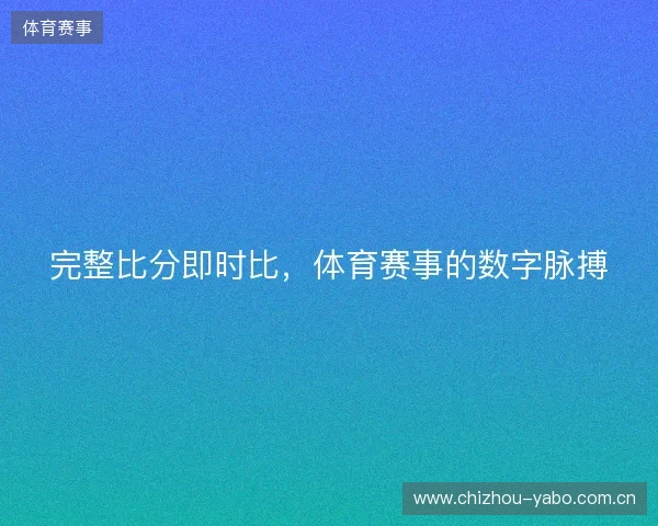 完整比分即时比，体育赛事的数字脉搏